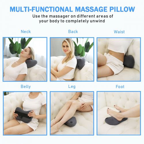  VIKTOR JURGEN Mothers Day Gift:Shiatsu Neck Back Massager Massage Pillow with Heat -Gifts for Men/Women/Mom -Kneading Deep Tissue Massaging for Muscle Pain Relief Full Body Neck Shoulders Foot -