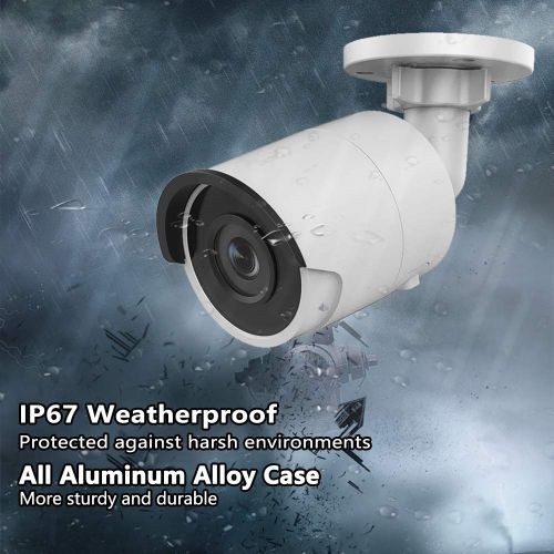  VIKYLIN UltraHD 4K 8MP Outdoor PoE IP Security Camera OEM DS-2CD2085FWD-I,4mm Fixed Lens, 3840×2160 Resolution Bullet Network Surveillance Camera,100ft Night Vision,Micro SD Card Slot H.26