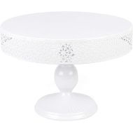 12 Inch Cake Stand Round Cupcake Stands Metal Dessert Display Cake Stands, White