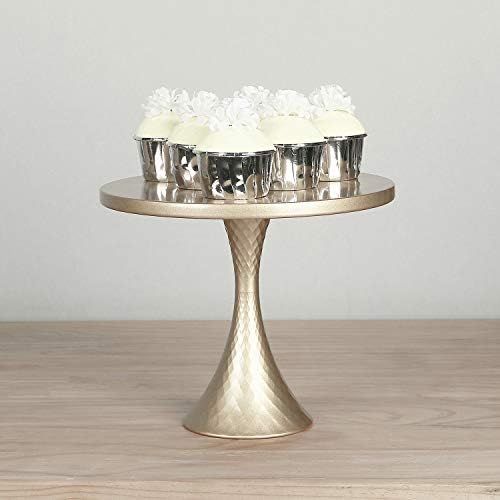  VILAVITA 10 Inch Modern Cake Stand Round Cupcake Stands Metal Dessert Display Cake Stands, Gold