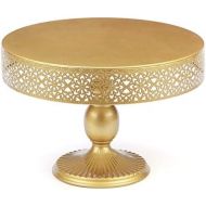 VILAVITA 12 Inch Cake Stand Round Cupcake Stands Metal Dessert Display Cake Stands, Light Gold