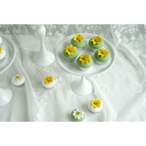  VILAVITA Cake Stands 3-Set Round Cupcake Stands with Simple Design, Dessert Cake Stand, White