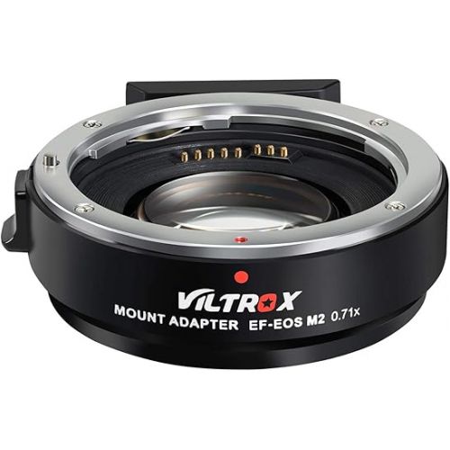  VILTROX EF-EOS M2 Auto Focus Lens Adapter 0.71x Reducer Speed Booster for Canon EF Mount Lens to Canon EF-M Mount Mirrorless Camera EOS M M2 M3 M5 M6 M10 M50 M100