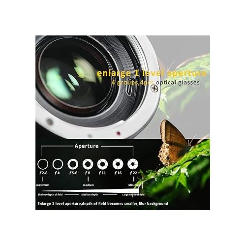  VILTROX EF-EOS M2 Auto Focus Lens Adapter 0.71x Reducer Speed Booster for Canon EF Mount Lens to Canon EF-M Mount Mirrorless Camera EOS M M2 M3 M5 M6 M10 M50 M100