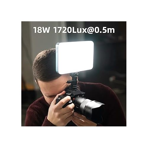  VILTROX 18W 2800K-6800K CRI 95+ On Camera LED Panel Video Light, 1800LUM Smartphone Control LED Key Light, Dimmable Photography Fill-in Lamp 10 Lighting Effects for Photography YouTube Tiktok