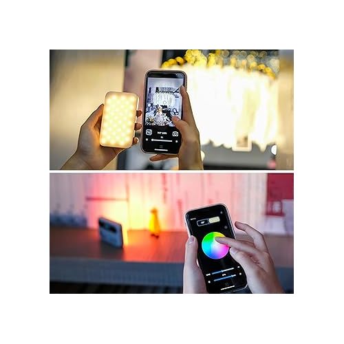  Portable RGB LED Photography Light Panel, APP Remote 5W Full Color Streaming Light for Streamers Video Photography YouTube Tiktok Vlog
