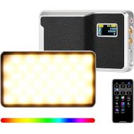 VILTROX 6000mAh RGB Video Light, Bluetooth Control On Camera Video Light, All Metal RGB Portable LED Photography Lighting, Led Camera Light Panel for Video Recording (Retro 08X)