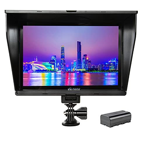  VILTROX DC-90HD 8.9inch Camera Video Monitor Full HD 1920x1200 IPS LCD Field Monitor Display 4K HDMI AV Input for Canon Nikon Sony DSLR Video Camera, Battery with Charging Cable(In