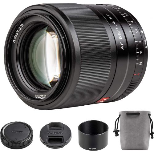  Viltrox 56mm F1.4 Autofocus Lens for Fuji,Large Aperture APS-C Format Portrait Lens for Fujifilm X-Mount Cameras X-T200/T30/T4/T3/A7/Pro3 with USB Upgrade Port