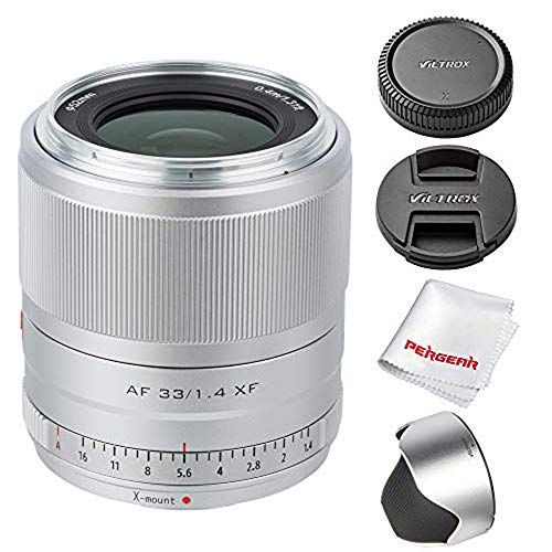  VILTROX 33mm F1.4 Auto Focus Fixed Focus Lens Compatible with Fujifilm Fuji X-Mount Camera X-T3 X-T2 X-H1 X20 X-T30 X-T20 (Silver)