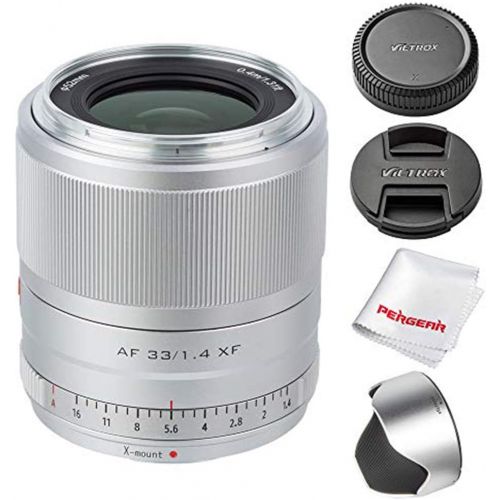  VILTROX 33mm F1.4 Auto Focus Fixed Focus Lens Compatible with Fujifilm Fuji X-Mount Camera X-T3 X-T2 X-H1 X20 X-T30 X-T20 (Silver)