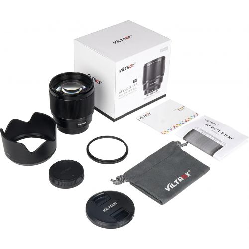  VILTROX 85mm f/1.8 F1.8 Fuji x Mount Mark II Lens AF Auto Lens Portrait Fixed Focus Lens for Fujifilm Fuji X Mount Camera X-T3 X-T2 X-T30 X-T20 X-T10 X-T100 X-PRO2 X-PRO3 X-A3 X-A5