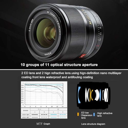  Viltrox 23mm F1.4 STM Autofocus Large Aperture APS-C Lens for Fujifilm Cameras X-A1 X-A2 X-A3 X-A10 X-at X-M1 X-M2 X-A20 X-A5 X-T1 X-T10 X-T2 XT-3 X-T20