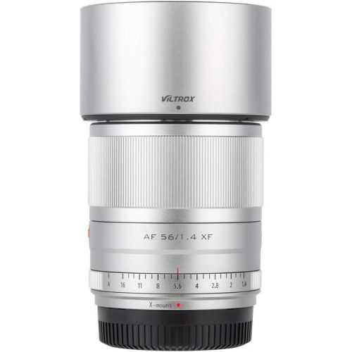  Viltrox 56mm F1.4 Autofocus Portrait Lens Compatible with Fujifilm X-Mount APS-C-Format Mirrorless Designed Cameras (Silver)