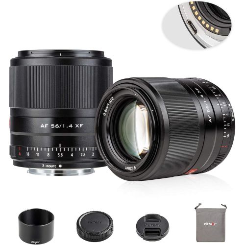  VILTROX 56mm F1.4 Auto Focus APS-C Frame Lens for Fuji X Mount, STM Motor Internal Focus Large Aperture Portrait Fixed Focus Lens for Fujifilm Camera X-A2 X-M1 X-A20 X-T3 X-T100 X-