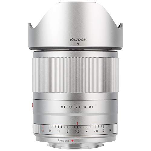  VILTROX 23mm f/1.4 Fuji X Mount 23mm F1.4 Lens Auto Focus APS-C Lens for fujifilm X-Mount Camera (Silver)