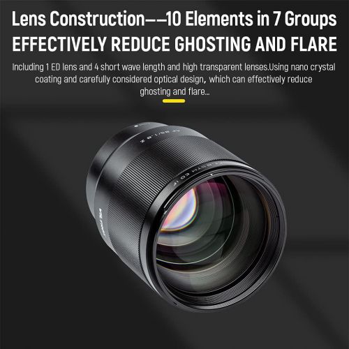  Viltrox AF 85mm F1.8 Z-Mount STM Auto Focus Full Frame Lens for Nikon Z-Series DSLR Cameras Z5 Z6 Z7 Z50