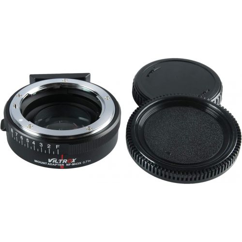  VILTROX NF-M43X 0.71x Nikon F Lens to Micro Four Thirds Camera Mount Adapter, Enlarge Aperture Speed Booster,Manual Infinity Focus