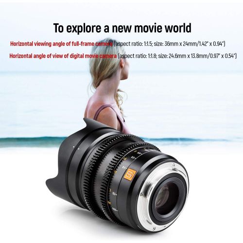  VILTROX S 20mm T2.0 ASPH Full-Frame Wide-Angle Cinema Lens Manual Focus for L-Mount Cameras Leica SL SL2/Panasonic S1 S1R S1H