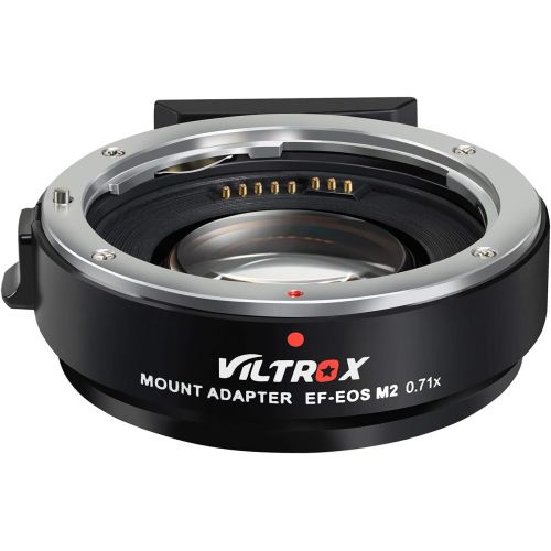  VILTROX EF-EOS M2 Auto Focus Lens Adapter 0.71x Reducer Speed Booster for Canon EF Mount Lens to Canon EF-M Mount Mirrorless Camera EOS-M M2 M3 M5 M6 M10 M50 M100