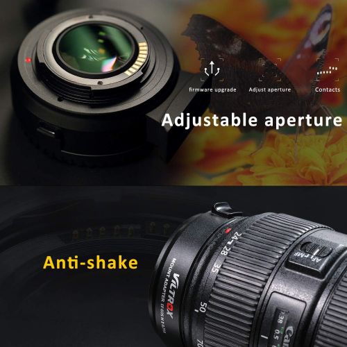  VILTROX EF-EOS M2 Auto Focus Lens Adapter 0.71x Reducer Speed Booster for Canon EF Mount Lens to Canon EF-M Mount Mirrorless Camera EOS-M M2 M3 M5 M6 M10 M50 M100