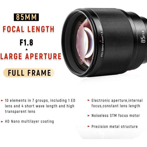  [아마존베스트]VILTROX 85mm F1.8 Mark II Auto Focus Full Frame Lens for Sony E Mount, STM Large Aperture Medium Telephoto Portrait Fixed Focus Lens for Sony Camera A9 A7R3 A7III A7RIII A7M3 A7S2