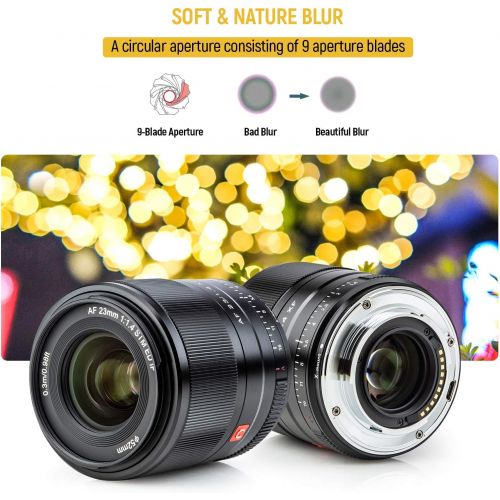  [아마존베스트]VILTROX 23mm F1.4 Auto Focus APS-C Frame Lens for Fuji X Mount, STM Motor Internal Focus Large Aperture Portrait Fixed Focus Lens for Fujifilm Camera X-A2 X-M1 X-A20 X-T3 X-T100 X-