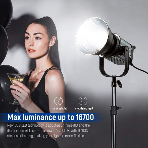  [아마존베스트]VILTROX 150W Bi-Color COB Continuous Video Film Lighting LED Studio Monolight Video Light, 2500k-8500k 16700lux@1m Sidus Link App & 2.4Ghz Remote DMX Built-in Lighting Effects Pres
