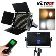 VILTROX VL-S50T Metal Bi Color 3300K-5600K video lighting LED Panel Photography Video Studio Lighting Panel ,50W high brightness daylight, with U Bracket, DC Adapter and remote con