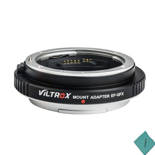  VILTROX EF-GFX Auto Focus Lens Mount Adapter USB Upgrade for Canon EF EF-S Lens to GFX-Mount Med-Format Cameras for Fuji GFX 50S 50R with Andoer Cleaning Cloth