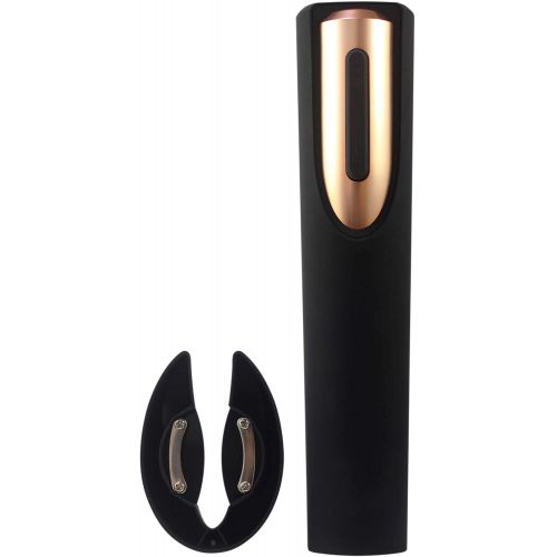  [아마존베스트]Vin Fresco Portable Electric Wine Opener - Battery Powered Wine Bottle Opener With Foil Cutter - Automatic, Cordless - Easily Removes Corks - BATTERIES INCLUDED (Black & Rose Gold)