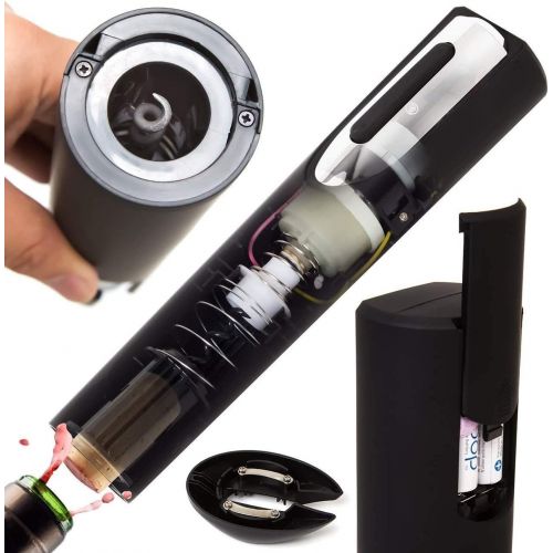  Vin Fresco Electric Wine Opener & Foil Cutter - Automatic Wine Bottle Opener - Electric Corkscrew Wine Opener - Electric Wine Bottle Opener Wine Gift for Wine Lovers