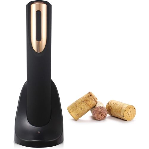  [아마존베스트]Vin Fresco Electric Wine Opener, Automatic Electric Wine Bottle Corkscrew Opener with Foil Cutter, Rechargeable Wine Openers (Rose Gold & Black)