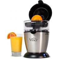 [아마존베스트]Vinci Hands-Free Electric Citrus Juicer | 1-Button Easy Press Lemon Lime Orange Grapefuit Juice Squeezer Easy to Clean Juicer Machine, Black/Stainless Steel