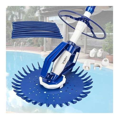  VINGLI Pool Vacuum Above Ground Indoor Outdoor Automatic Swimming Pool Cleaner Sweep Sweeper