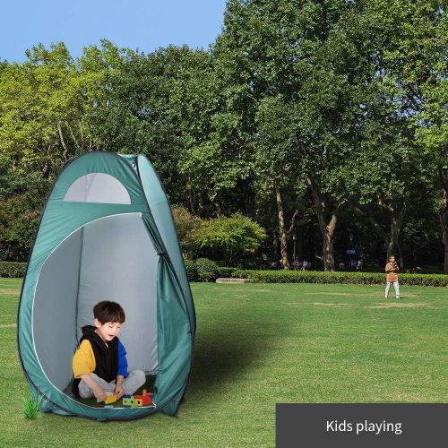  VINGLI Pop Up Tent Instant Portable Shower Tent Outdoor Privacy Toilet & Changing Room(Green)