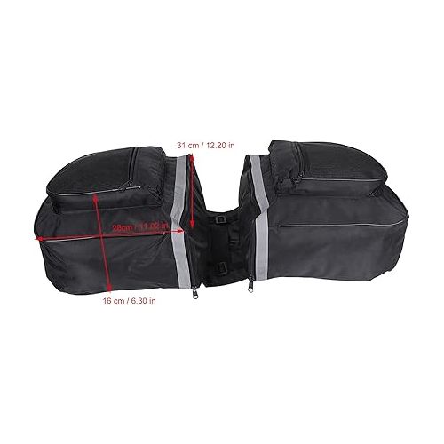  VINGVO Bike Rear Carrier Bag, Double Side Bike Rack Bag Portable Luggage Pannier for Bike for Camping
