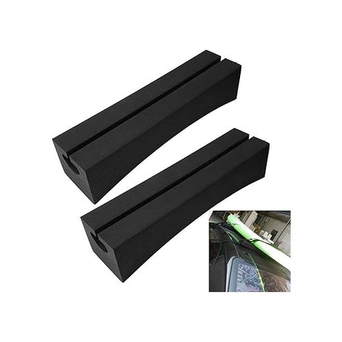  Black Lightweight Car Roof Rack Bar, Eva Car Roof Rack, Kayak Roof Rack Pads Universal Car Soft Roof Rack for Outdoor Sports Surfboard Roof Rack Surfboard Kayak Standup Paddle Cars