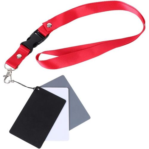  VINGVO 3 in 1 Digital Gray Card, Convenient to Carry Color Balance Card Portable Strap for Side Axis Camera for Handheld Light Meter for Camera for TTL SLR Camera