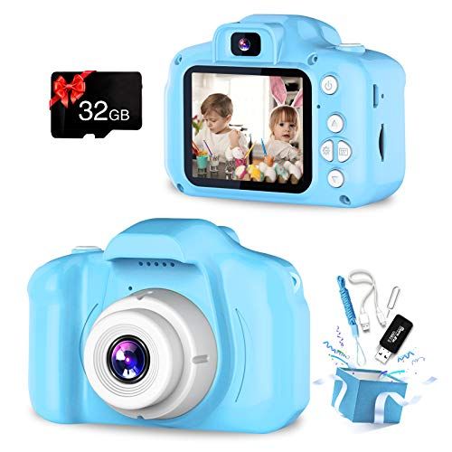  [아마존베스트]Sweetums Signatures Kids Camera, Dual Lens Selfie Camera for Kids, Best Birthday Gifts for Boys Age 3-12, 1080P HD Digital Video Cameras for Toddler, Toys for 3 4 5 6 7 8 9 10 Year Old Boy with 32GB S