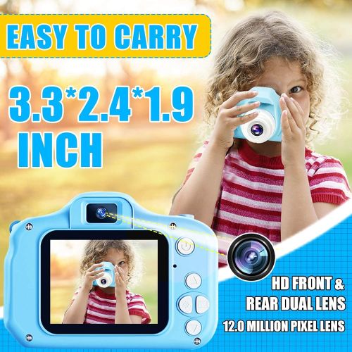  [아마존베스트]Sweetums Signatures Kids Camera, Dual Lens Selfie Camera for Kids, Best Birthday Gifts for Boys Age 3-12, 1080P HD Digital Video Cameras for Toddler, Toys for 3 4 5 6 7 8 9 10 Year Old Boy with 32GB S