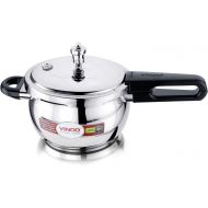 Vinod Pressure Cooker Stainless Steel ? Glass Lid Handi Pot - 1.5 Liter ? Indian Pressure Cooker ? Stove Top Sandwich Bottom ? Best Used For Indian Cooking, Soups, and Rice Recipes