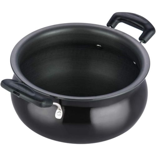  [아마존베스트]Vinod Pearl Hard Anodised Handi with Stainless Steel Lid, 6.5 L, Black