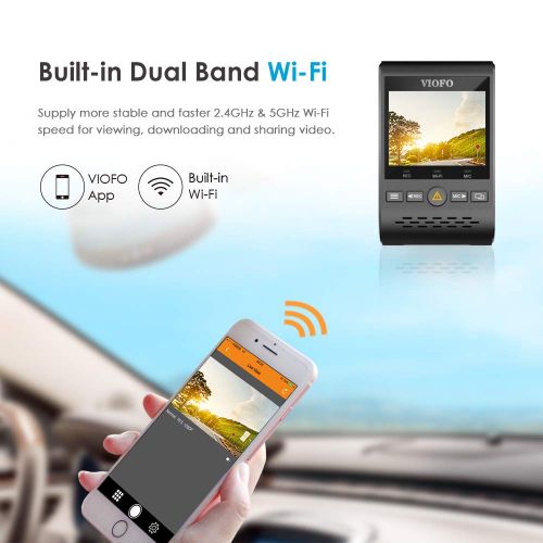  VIOFO Official Dash Cam A129 Duo Dual Channel Wi-Fi Full HD 1080P Front and Rear Camera with GPS with CPL Filter