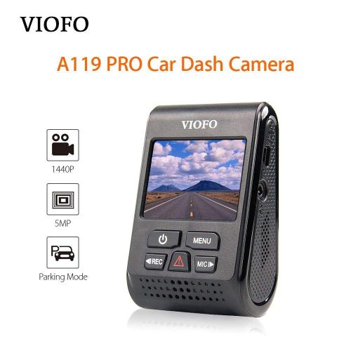  VIOFO A119 PRO Dash Cam Car Dash Camera 2K HD 1440P 1296P 30fps 1080P 6030fps 5PM Capacitor Camera DVR 7G F1.8 130°FOV Video Recorder