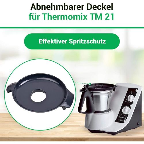  VIOKS Deckel Mixtopf Mixtopf-Deckel fuer Vorwerk Thermomix TM21 Kuechenmaschine Thermomix Mixtopfdeckel TM 21