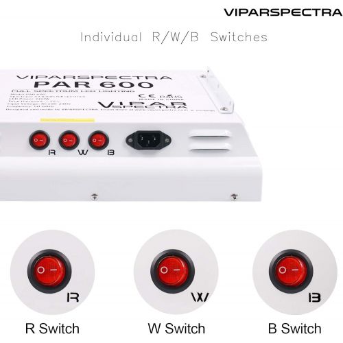  [아마존핫딜][아마존 핫딜] VIPARSPECTRA PAR600 600W 12-Band LED Grow Light - 3-Switches Full Spectrum for Indoor Plants Veg and Flower