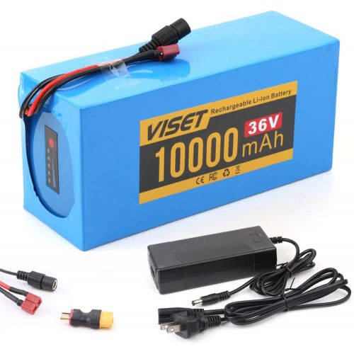  VISET LI VISET Ebike Battery 36V 48V 20Ah 14Ah 10Ah Electric Bike Lithium Battery with 2Ah Charger for 350W 450W 750W 500W 800W Electric Bicycle Motor