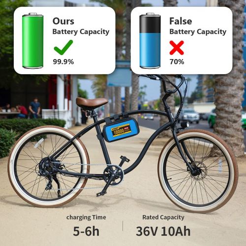  VISET LI VISET Ebike Battery 36V 48V 20Ah 14Ah 10Ah Electric Bike Lithium Battery with 2Ah Charger for 350W 450W 750W 500W 800W Electric Bicycle Motor