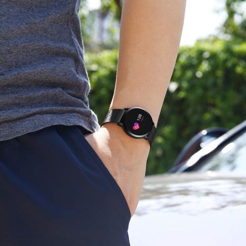  VISTANIA Fitness-Tracker, Bluetooth-Smart-Watch Mit Blut Druckmonitor-Herzfrequenz-Monitor-Schrittzahler Und Kalorienzahler, IP67-Aktivitats-Armband Mit Schlafanalyse Und Informations Synch